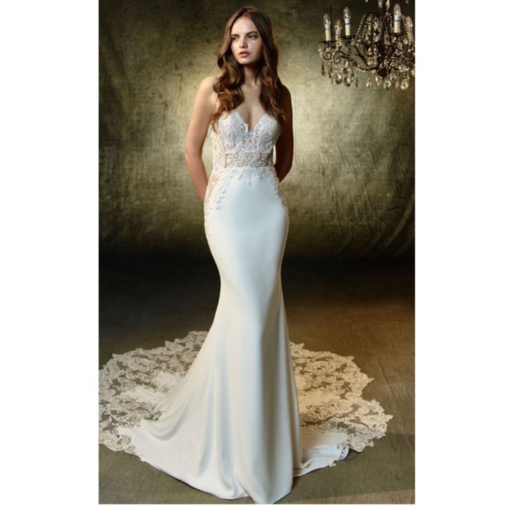 Blue by Enzoani Lena Sultry mermaid wedding gown